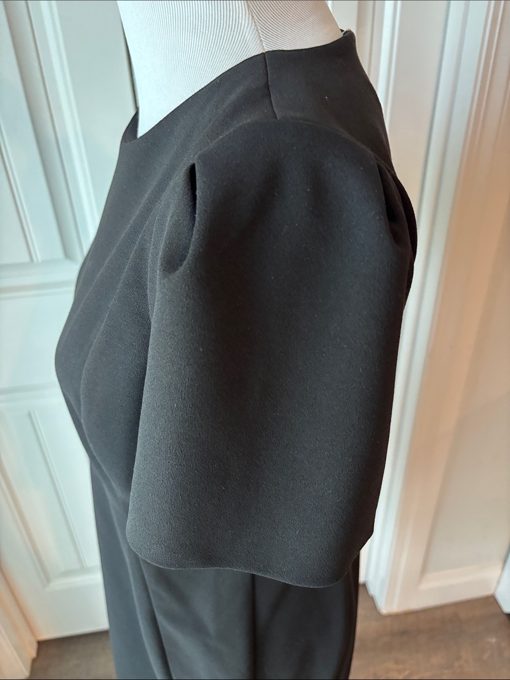 Calvin Klein Black Short-Sleeve Midi Sheath Dress - Picture 5 of 6